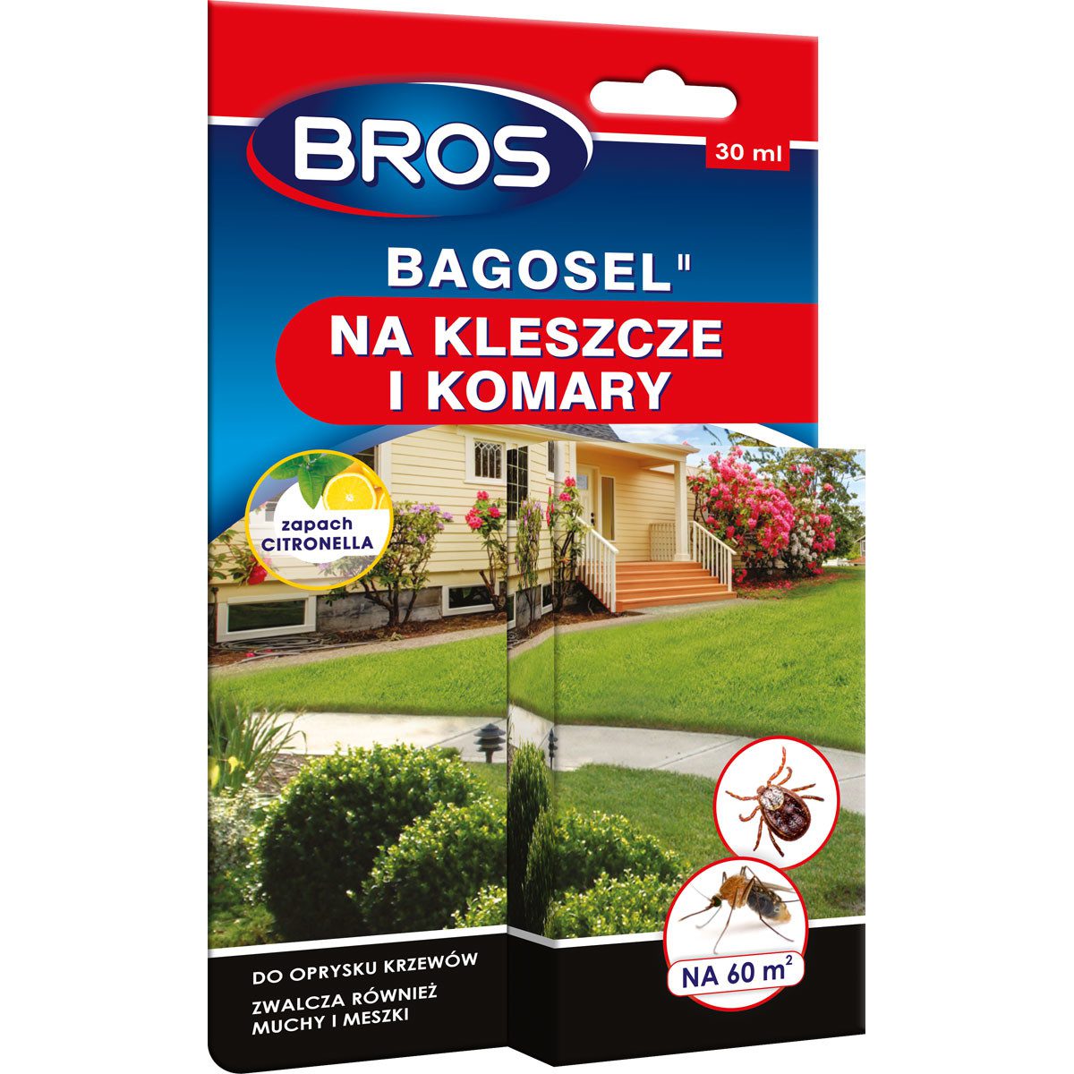 Bros Bagosel 100EC – preparat do oprysku ogrodu przeciw komarom i kleszczom