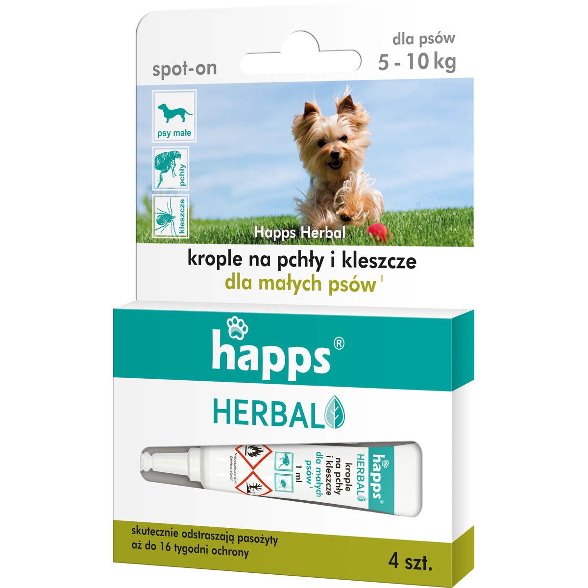 Happs HERBAL – krople na pchły i kleszcze dla małych psów