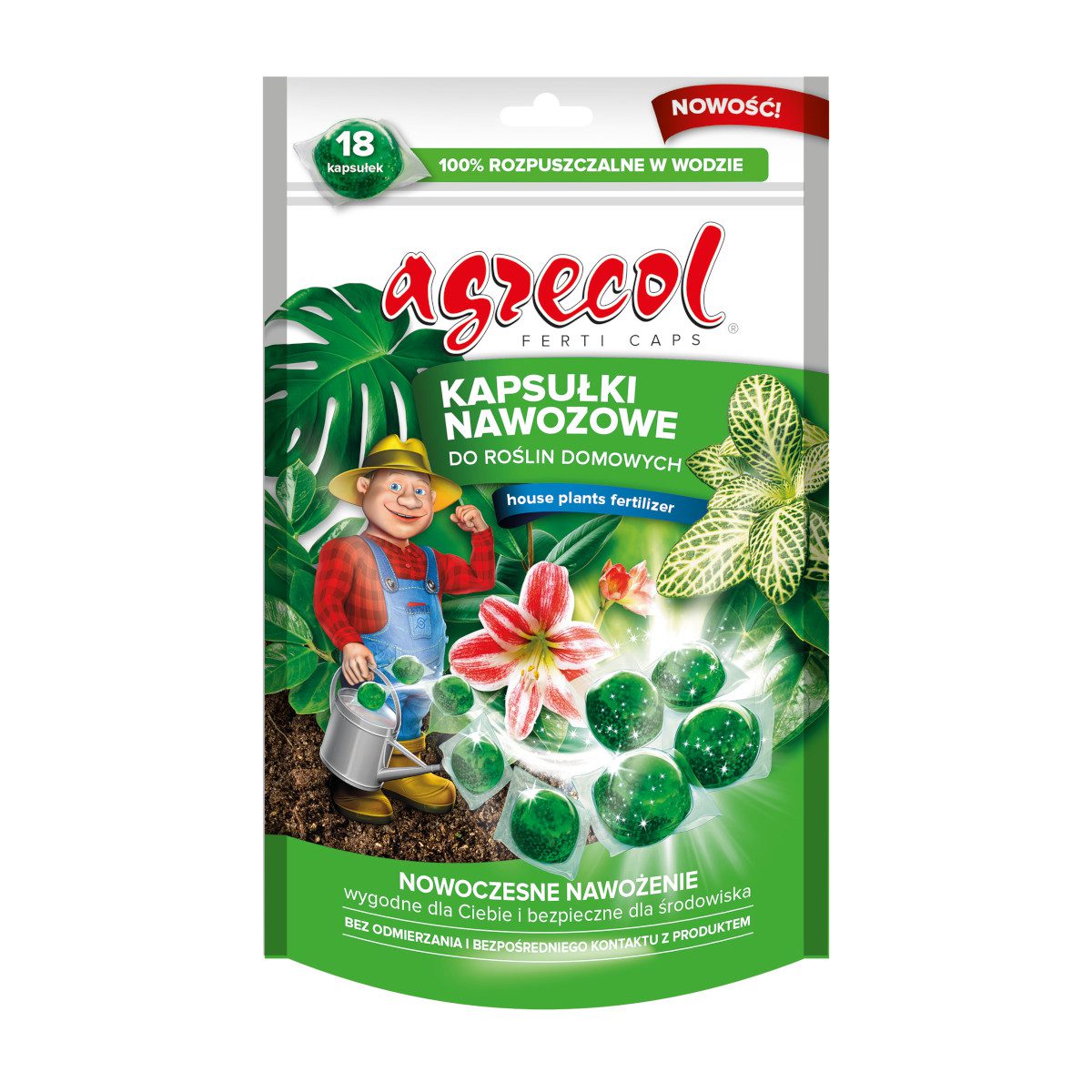Agrecol FERTICAPS Kapsułki nawozowe do roślin domowych 18szt