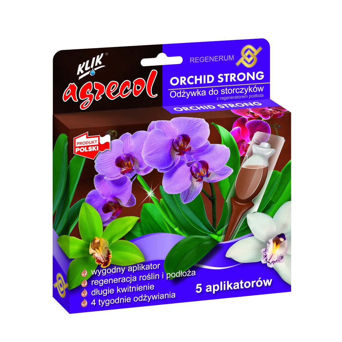 Agrecol Orchid Strong Regenerum odżywka do storczyków z regeneratorem podłoża 5x30ml