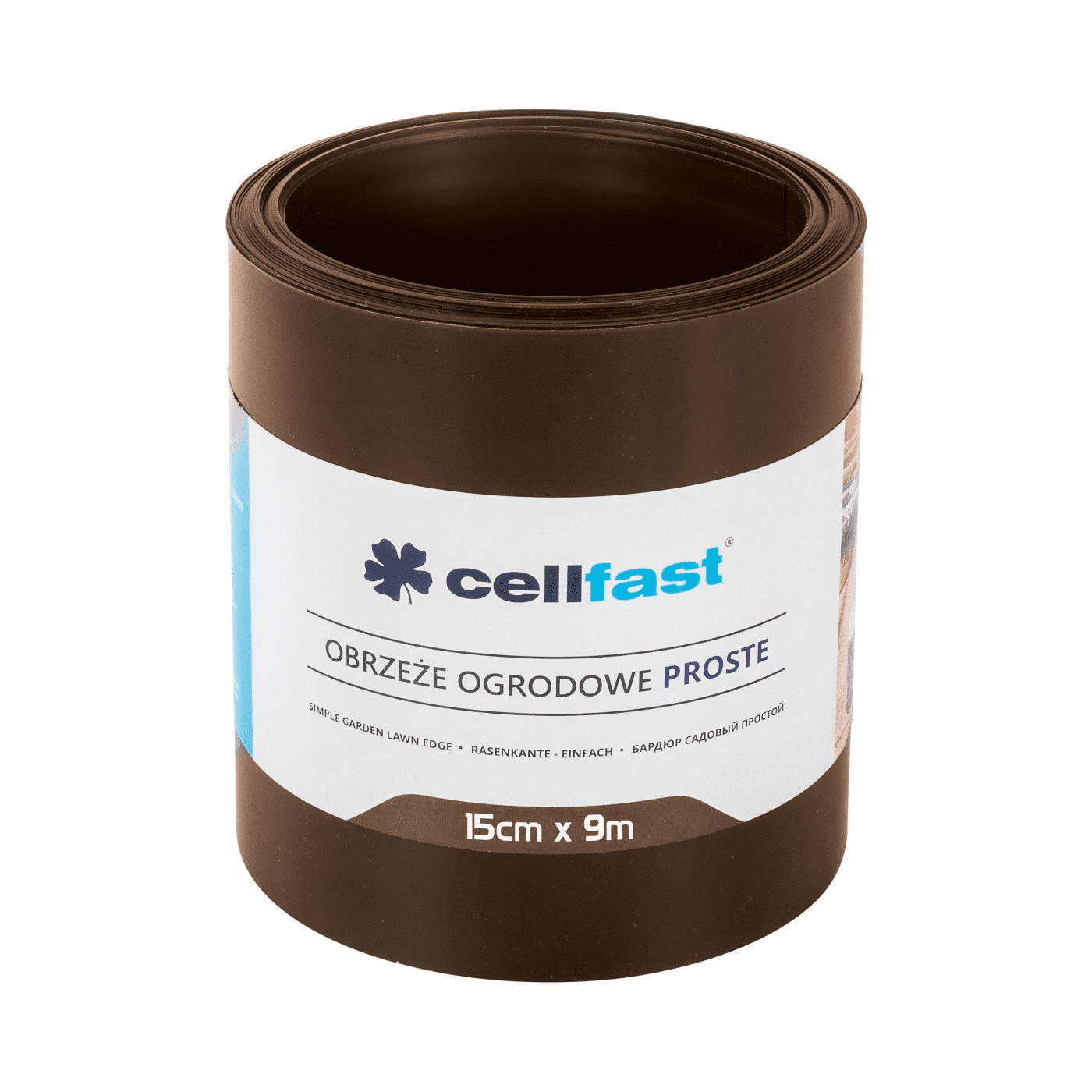 Cellfast Obrzeże Ogrodowe Płaskie 15cm x 9m Brązowe