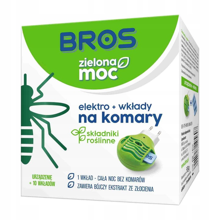 Bros Elektro na Komary + 10 Wkładów Zielona Moc