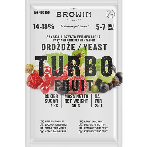 Browin Drożdże Winiarskie Turbo Fruit 5-7 dni 40g