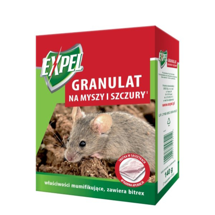 Expel Silny Granulat na Myszy i Szczury w Saszetkach 140g
