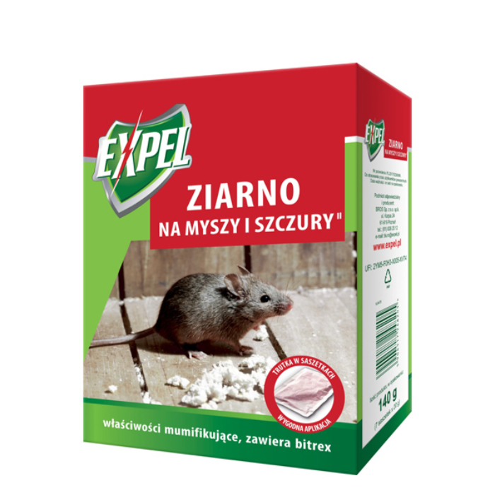 Expel Silne Ziarno na Myszy i Szczury w Saszetkach 140g