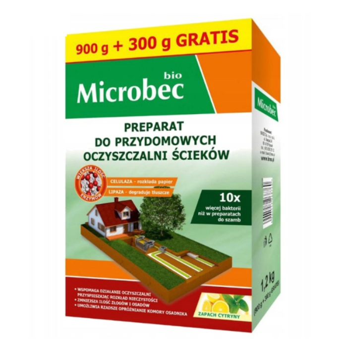 Bros Microbec Bio Aktywator do Oczyszczalni 900g+300g